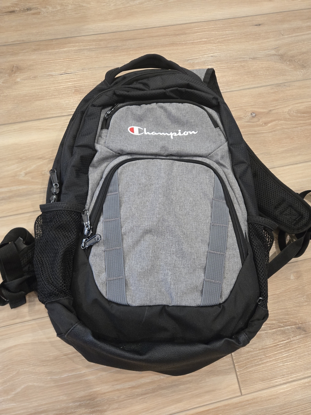 Champion Two-Tone Black and Grey Travel Backpack